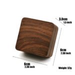 Square Wooden Earrings Box - Image 2