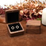 Square Wooden Earrings Box - Image 3