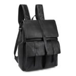 Men's PU Leather Business Laptop Backpack