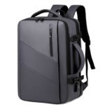 Large Capacity PU Leather Laptop Backpack - Image 4
