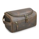 Top Grain Leather Flap Dopp Kit