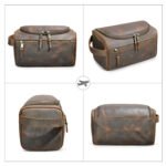 Top Grain Leather Flap Dopp Kit - Image 2