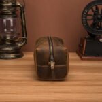 Top Grain Crazy Horse Leather Travel Pouch - Image 3