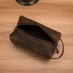 Top Grain Crazy Horse Leather Travel Pouch - Image 4
