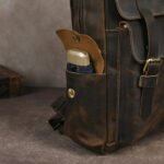 Crazy Horse Leather Laptop Backpack 15 Inch - Image 6