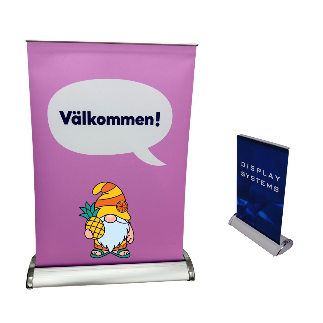 4 Desktop Mini Roll-Up Banner Stand - Image 1
