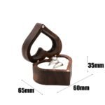 Walnut Heart Shape Ring Box - Image 4