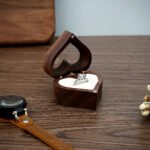 Walnut Heart Shape Ring Box - Image 3