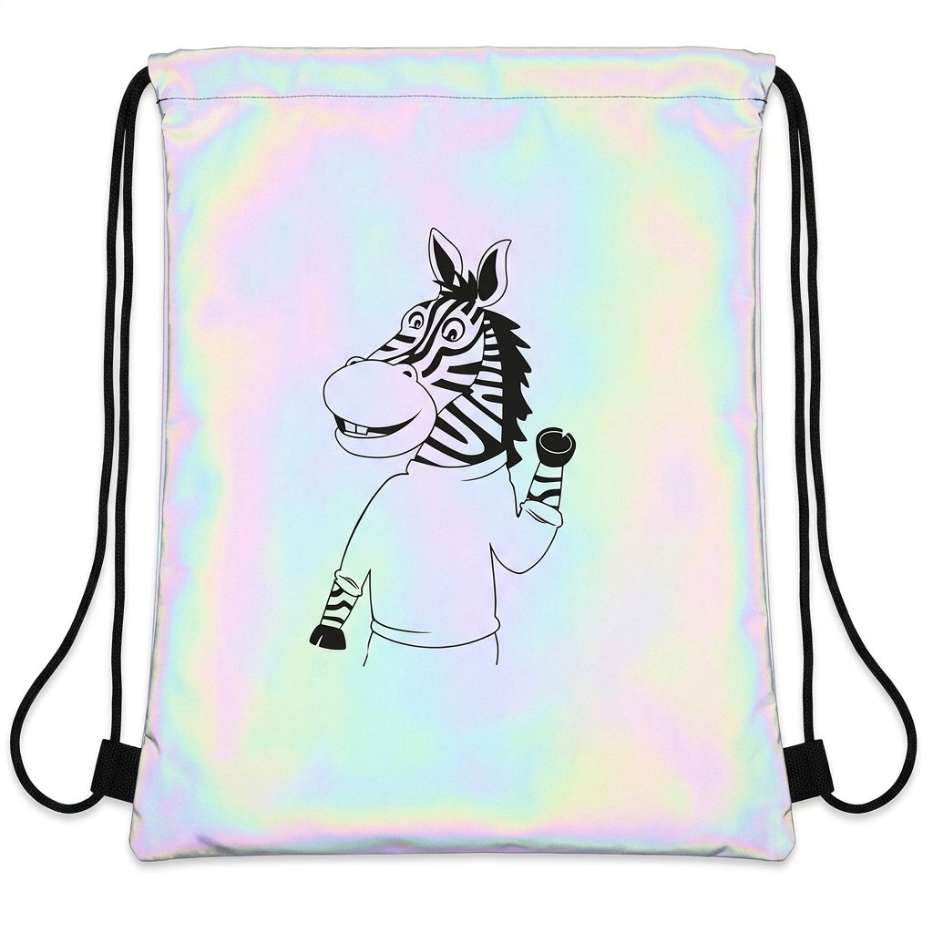 17000246 Custom Reflective Drawstring Bag - Image 1