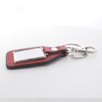 Custom PU Leather Keychain with Metal Ring - Image 2