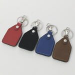 Custom PU Leather Keychain with Metal Ring - Image 3