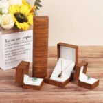 Wood Grain Leatherette Jewelry Gift Box - Image 2