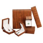 Wood Grain Leatherette Jewelry Gift Box