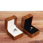 Wood Grain Leatherette Jewelry Gift Box - Image 4