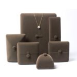 Double Opening Velvet Jewelry Box with Clasp - Image 2