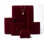 Double Opening Velvet Jewelry Box with Clasp