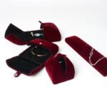 Double Opening Velvet Jewelry Box with Clasp - Image 4