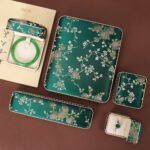 Silk Jewelry Gift Box with Gold Edging - Image 2