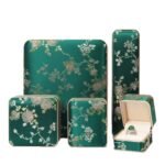 Silk Jewelry Gift Box with Gold Edging