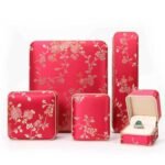 Silk Jewelry Gift Box with Gold Edging - Image 6