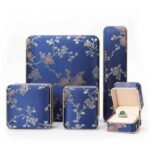 Silk Jewelry Gift Box with Gold Edging - Image 5